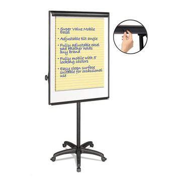 MasterVision® Silver Easy Clean Dry Erase Mobile Presentation Easel, 44" To 75-1-4" High freeshipping - TVN Wholesale